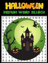 Medium Word Search: Spooky Halloween - Puzzle Activity Book For Adults