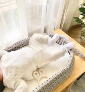 BabyRace verschoonmand grijs - gehaakt design - inclusief matrasje