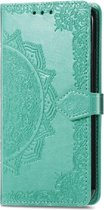 Bloem mandala groen agenda book case hoesje Xiaomi Mi 11 Lite 5G / 4G