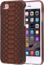 Mobigear Snake Hardcase voor de iPhone SE (2020) / 8 / 7 - Bruin