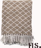 Home Society - Plaid - Imola - Beige - 130x170 cm - Ruit