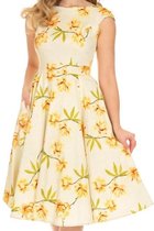 Ebony Dress Yellow . Jurk - Vrouwen Jurk - Dames Jurk