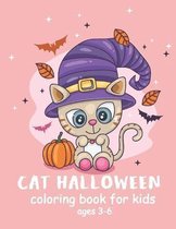 Cat Halloween Coloring Book for Kids
