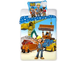 Bob de Bouwer Baby Dekbedovertrek, Construction Zone - 100 x 135 cm + 40 x 60 cm - Katoen