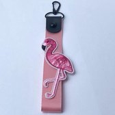 GoedeDoelen.Shop | Sleutel Tashanger Pink Flamingo | Flamingo | Keycord | Tashanger | Sleutelhanger
