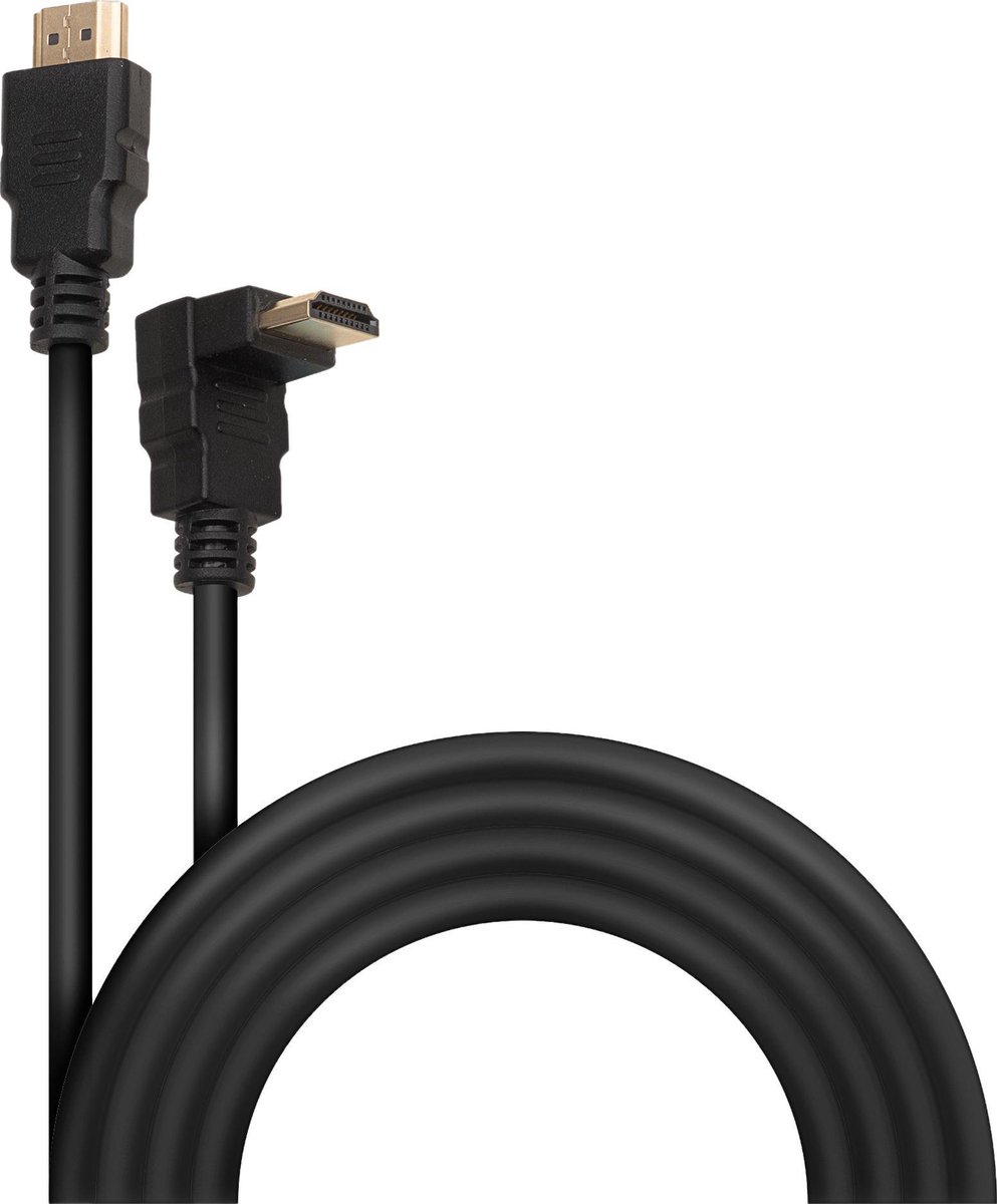 HDMI kabel 1.4 recht naar hoek - 3 meter