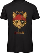 Pirate - Katten T-Shirt Heren - Katoen