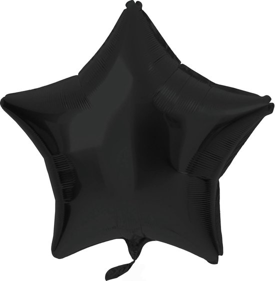 Folat - Folieballon Ster Zwart - 48 cm