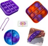 fidget toys pakket - Fidget - Pakket - Pop it - Simple Dimple - Sleutelhangers - Blij - Kind