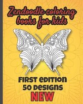 Zendoodle COLORING books FOR KIDS 50 Designs-NEW - First Edition