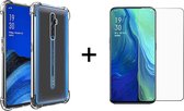 Oppo Reno 2 hoesje shock proof case transparant hoesjes cover hoes - 1x Oppo Reno 2 screenprotector