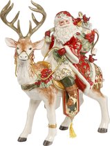 Goebel® - Fitz and Floyd | "Kerstman op hert" | Verzamelstuk, rendier, kerst