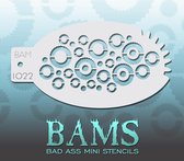 Bad Ass Stencil Nr. 1022 - BAM1022 - Schmink sjabloon - Bad Ass mini - Geschikt voor schmink en airbrush