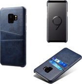 Samsung Galaxy S9 Telefoonhoesje | PU Leren Back Cover | Pasjeshouder | Blauw