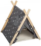 Shopaxo kattentent - Grijs - Hout - Tipi -  55,5x 52,5x57 cm