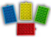 Ijsblokjesvormen Deluxe - JLCuisine - inclusief deksel - 4 x 15 ijsblokjes - 100% BPA vrij - Ijsblokjes set - Zomer
