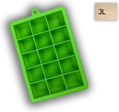 Ijsblokjesvorm Groen - JLCuisine - inclusief deksel - 15 ijsblokjes - 100% BPA vrij - Zomer