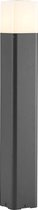 Lucande - Tuinpad verlichting - 1licht - aluminium, polycarbonaat - H: 80 cm - E27 - antraciet, wit