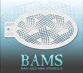 Bad Ass Stencil Nr. 1212 - BAM1212 - Schmink sjabloon - Bad Ass mini - Geschikt voor schmink en airbrush