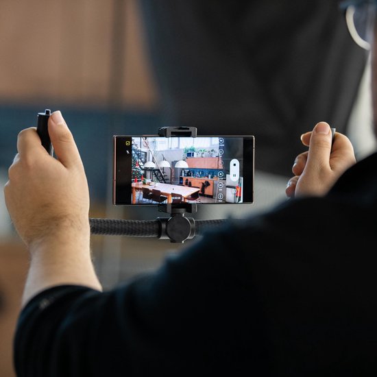 TENTA® flexible et extension de trépied TENTA® - Smartphone trépied, perche à selfie, support vidéo, support de téléphone - 52 cm