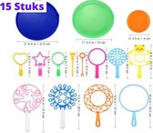 Bubbel Toverstok Set | Bellenblaas | Bubble wand set |15 stuks | waterspeelgoed buiten |bubbel speelgoed |Bellenblaas set | Bubble Bellenblaas Racket |Bubble Speelgoed Set | bubbel