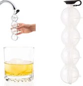 IJsballenvorm - 4 ijsballen van 5,5 cm doorsnede - Whiskey ijsballen - Doorzichtig - Super Cadeau