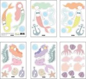 Kinderkamer | Muurstickers | Mermaids | 38 Wandstickers Kinderkamer Zeemeerminnen