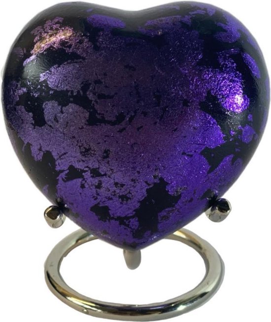 Mini urn hart Purple Galaxy