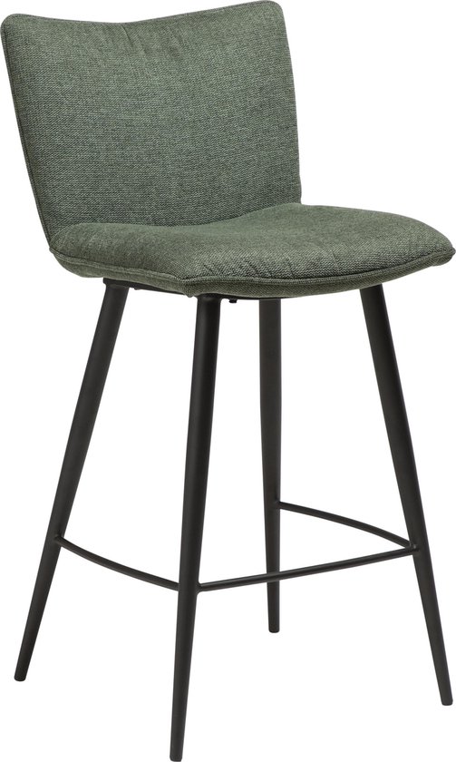 JOIN Counter Stool - Sage green fabric w. black legs