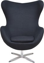 Egg Chair - Zwart - Kasjmier Stof - Design