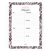 A5 Notepad Creatively Organized Pink leaves
