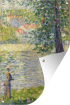 Tuinposter - Tuindoek - Tuinposters buiten - Ochtendwandeling - Schilderij van Georges Seurat - 80x120 cm - Tuin