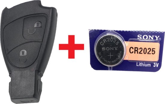 zwaan Panter Magistraat Autosleutel 2 knoppen smart key behuizing + Batterij CR2025 geschikt voor  Mercedes... | bol.com