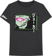 DC Comics Batman Heren Tshirt -S- Joker Smile Frame Anime Zwart