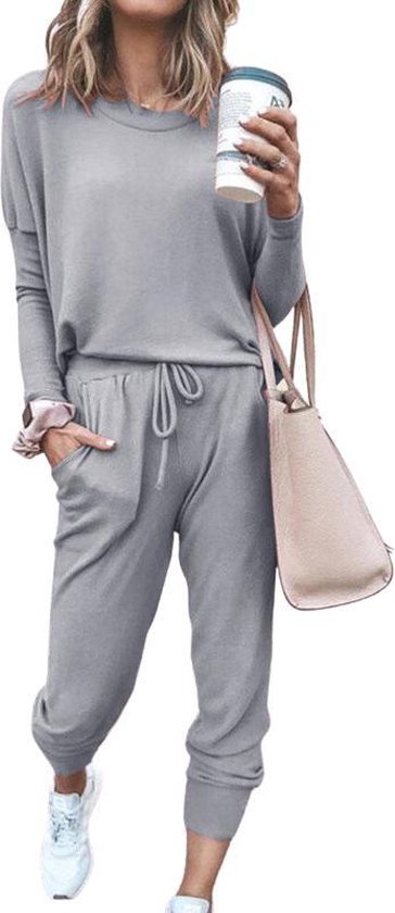 Morgenstern Huispak voor Dames Set Joggingpak Vrijetijdspak Nicki-Stof 2-delig langarm Jas Lange Broek, bordeaux, M