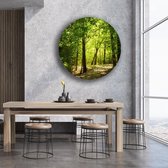 KEK Original - Natuur Bos - wanddecoratie - 60 cm diameter - muurdecoratie - Dibond 3mm -  schilderij - muurcirkel