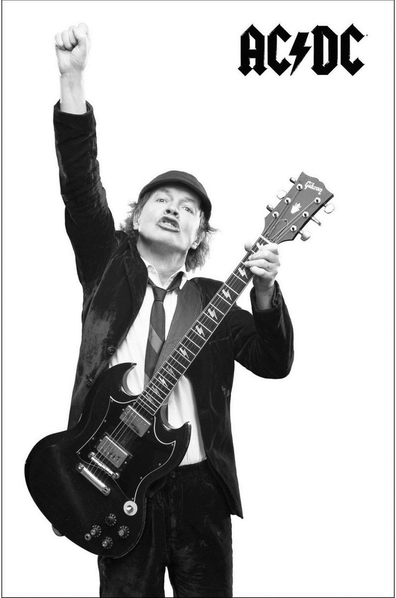 AC/DC Textiel Poster Flag Angus Multicolours