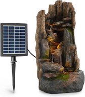 Blumfeldt Mystic Tree solar fontein, incl. Zonnepaneel, lithium-ion accu (ca. 5 uur looptijd), led-verlichting, polyresin | vorstbestendig, voor binnen en buiten, houtlook