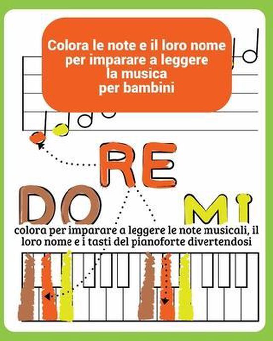 Libri Da Colorare Per Imparare a Leggere La Musica Da Bambini- Colora le  note e il