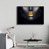 KEK Original - Black, White and Gold - wanddecoratie - 90 x 60 cm - muurdecoratie - Plexiglas 5mm - Acrylglas - Schilderij