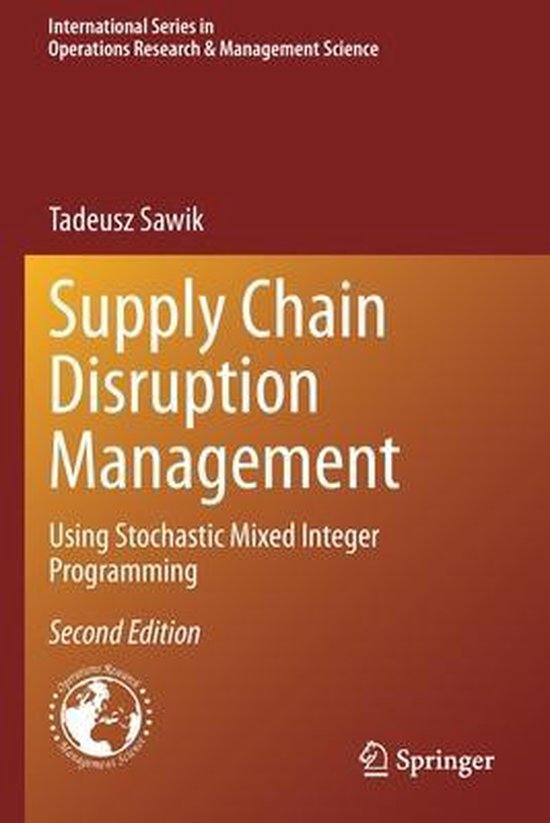 Supply Chain Disruption Management 9783030448165 Tadeusz Sawik