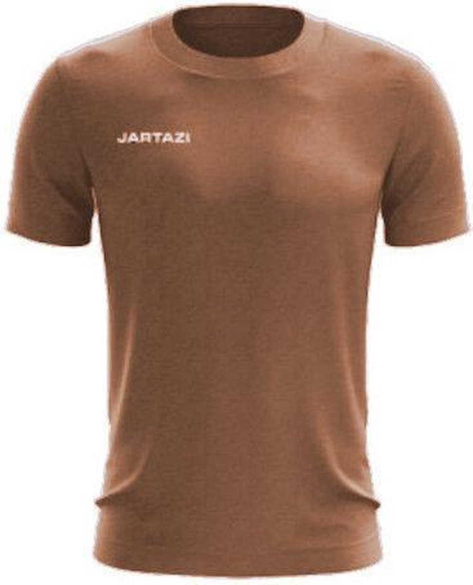Jartazi T-shirt Premium Heren Katoen Lichtbruin Maat Xl