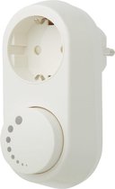 EcoDim - LED Stekkerdimmer - ECO-DIM.06 - Fase Afsnijding RC - Opbouw - Enkel Knop - 0-150W - Wit