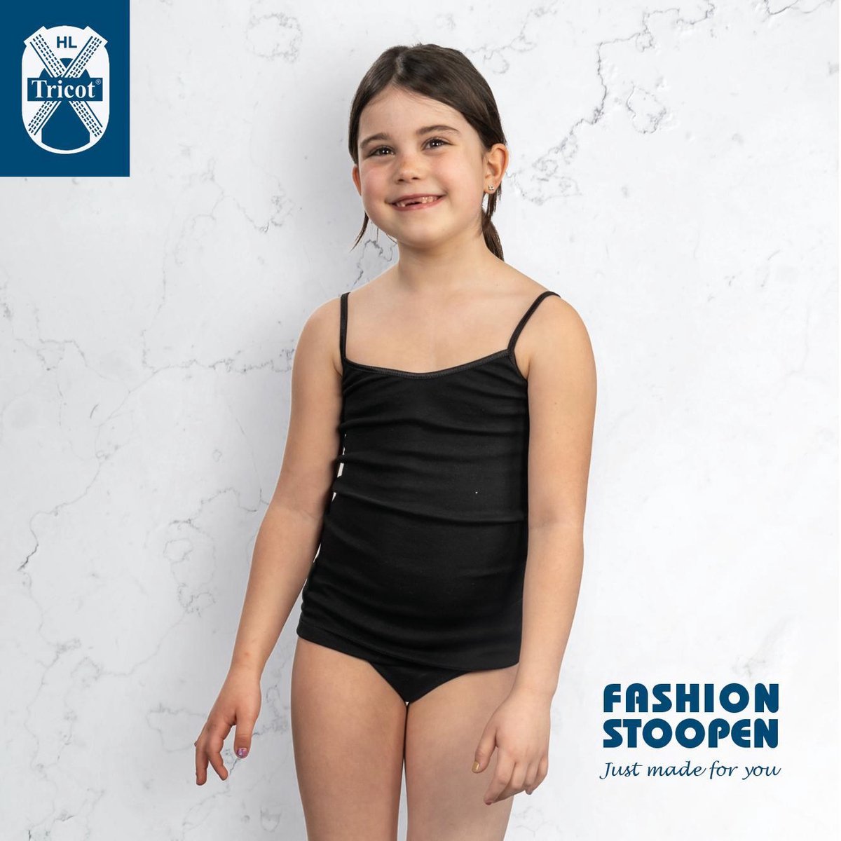 HL Tricot - Slip rio Michelle zwart - Maat 92 - Meisjes - ZWART -