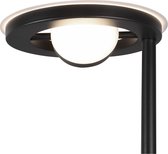 LED Vloerlamp - Nitron Barry - 38W - Aanpasbare Kleur - Rond - Mat Zwart - Aluminium