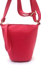 Dielay - Tas Dames - Crossbody Bag - Pouch - PU Kunstleer - 17x17x8 cm - Roze