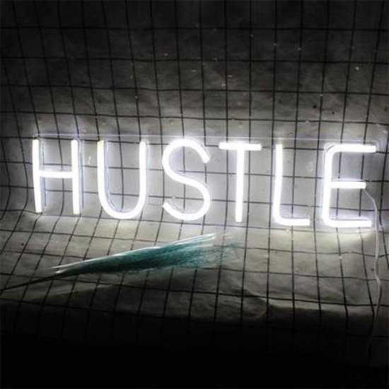 ‘Hustle’ Neon Led Wandlamp - Neon lamp- Neon verlichting - Sfeer verlichting- Sinterklaas cadeautjes