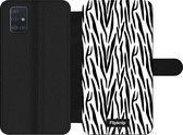 Wallet case - geschikt voor Samsung Galaxy A51 - Zebraprint