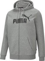 PUMA ESS Big Logo FZ Hoodie FL Heren Trui - Grijs - Maat L