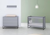 Cabino Babykamer Dayley 2-delig - Babybed & Commode - Verstelbare bodem - Grijs